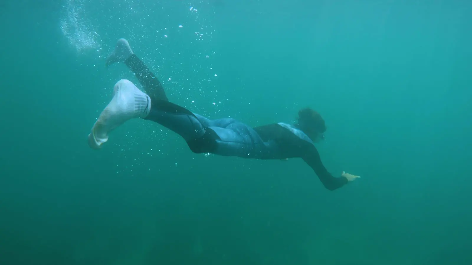 Commercial diver underwater