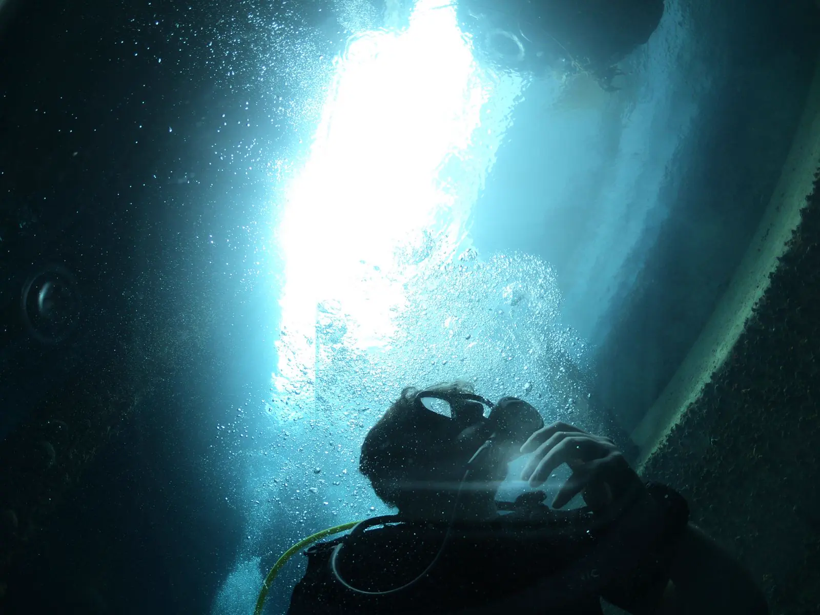 Diver beneath the surface
